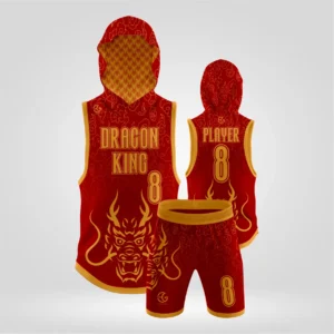 Custom Dragon King 7v7 hooded jersey and shorts