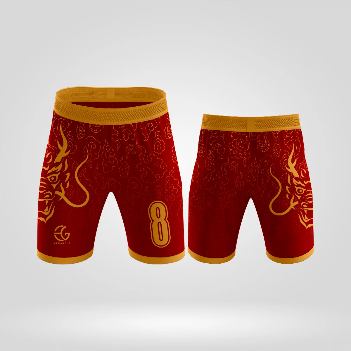 dragon king 3 custom 7v7 flag football tackle football uniform with shorts for club teams
