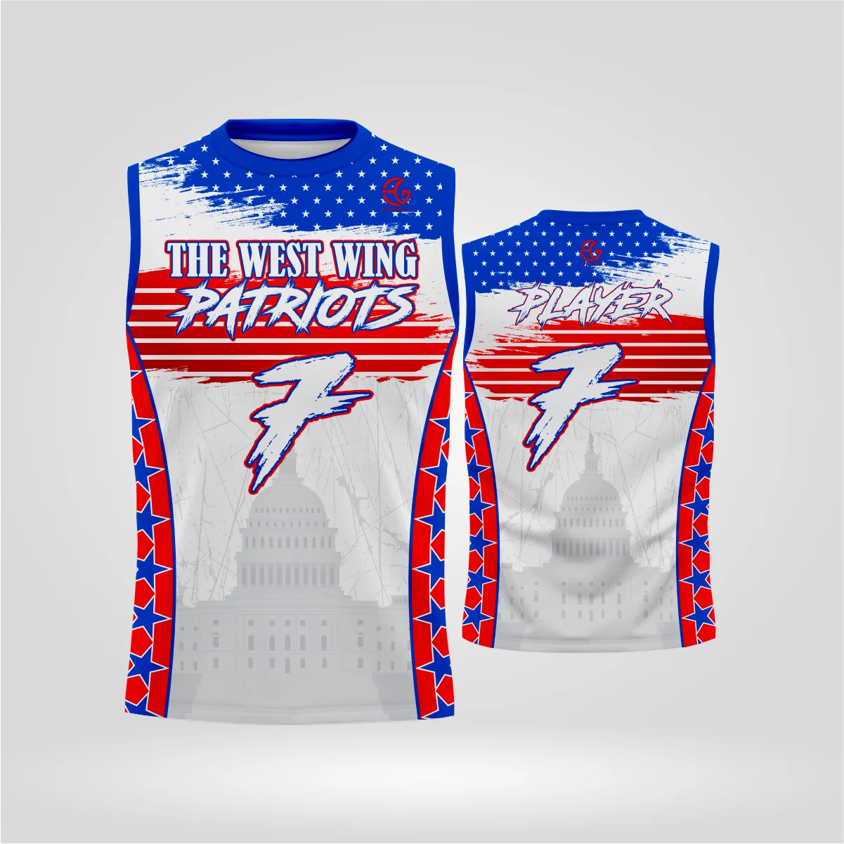 patriots 2 custom american patriots design 7v7 flag and tackle football uniform