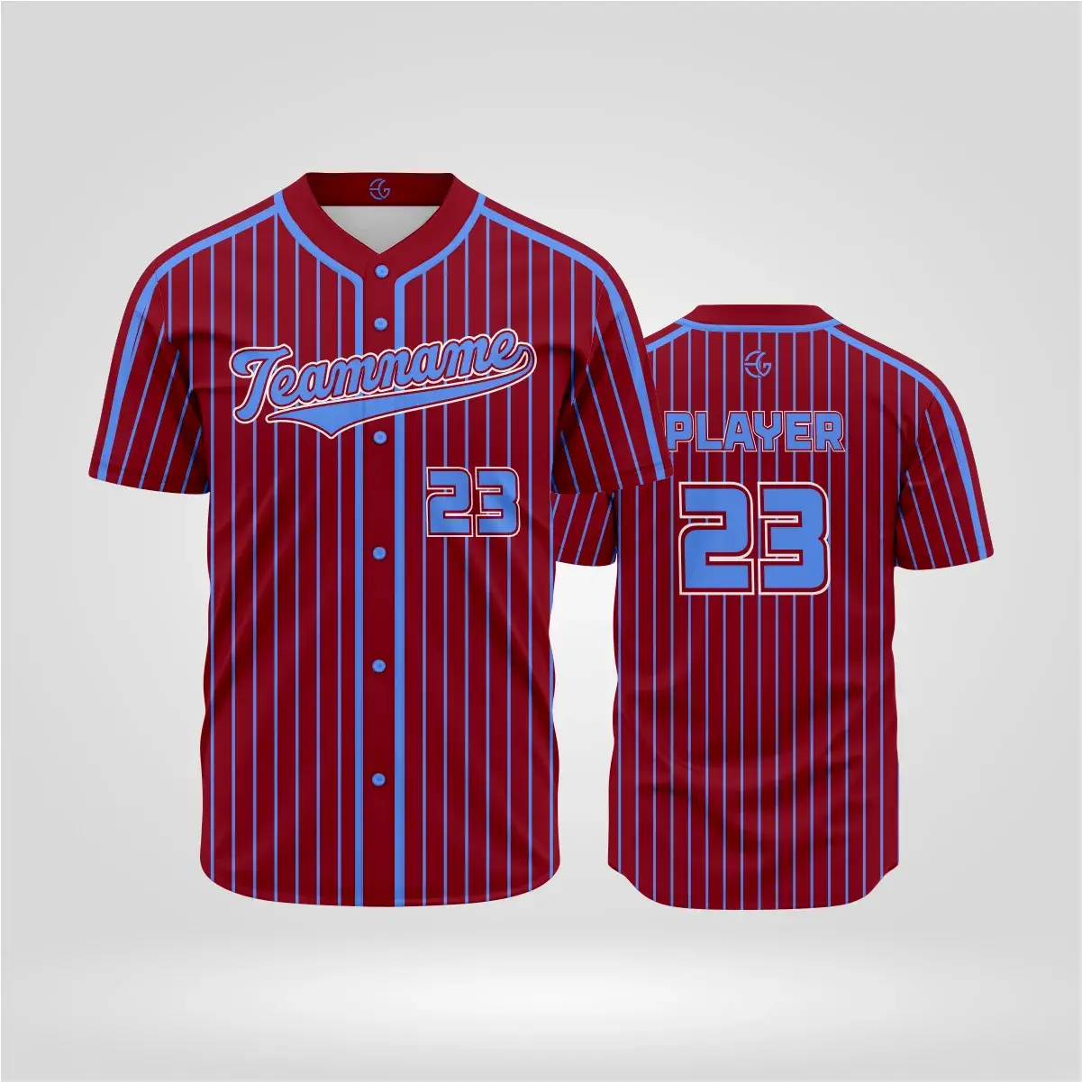 pin stripe with side stripe design 2 baseball jersey with side panels for teams, clubs.