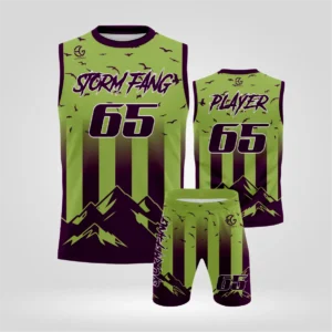 Storm Fang custom 7v7 jersey front and back with mountain design