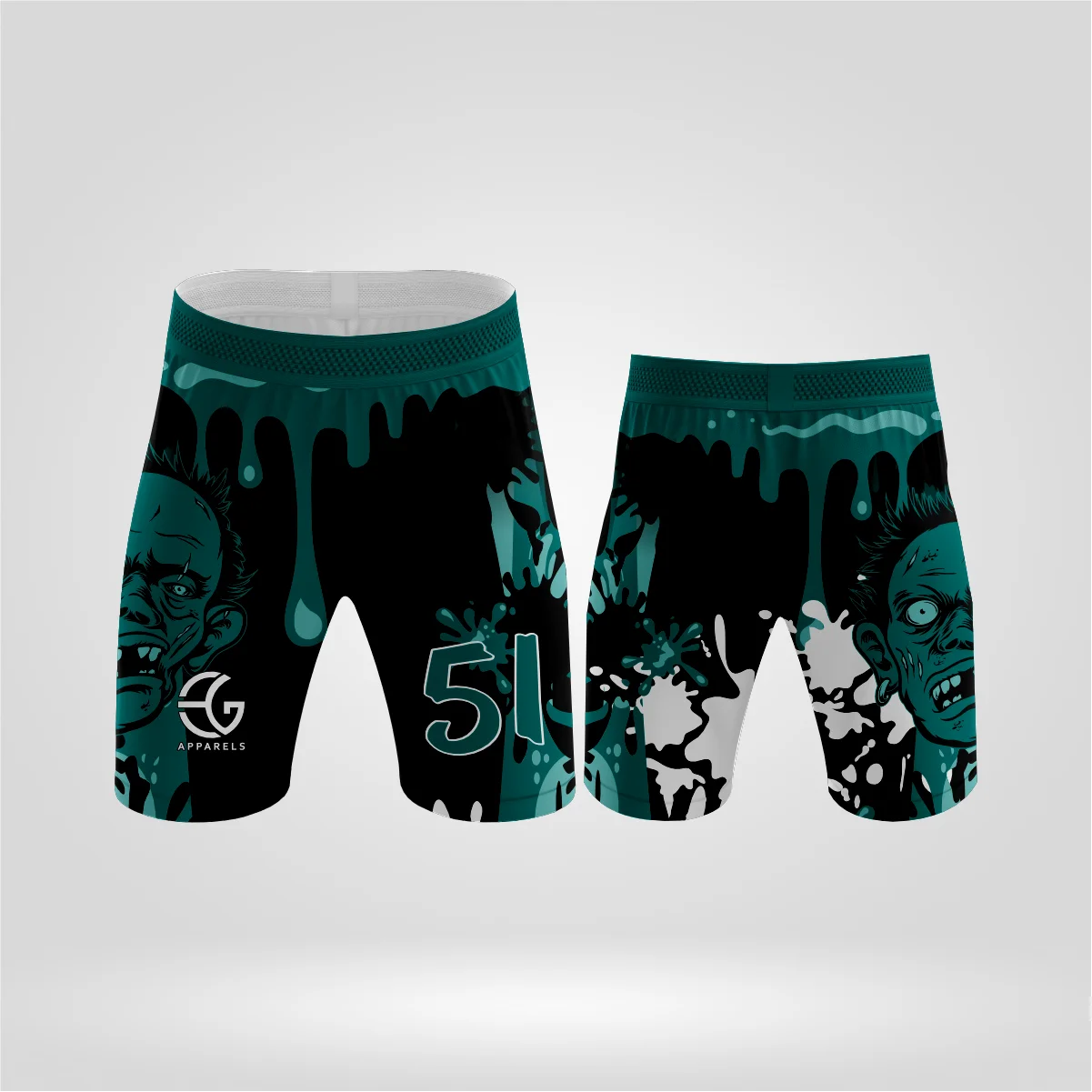 zombies 3 custom zombies flag football uniform design for club teams and school teams